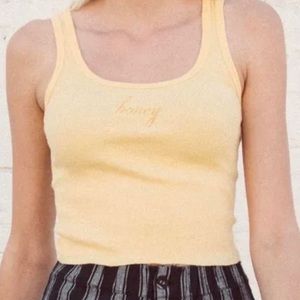 yellow brandy melville top